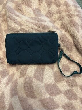 thirty-one Teal Quilted Wristlet with Wrist Strap